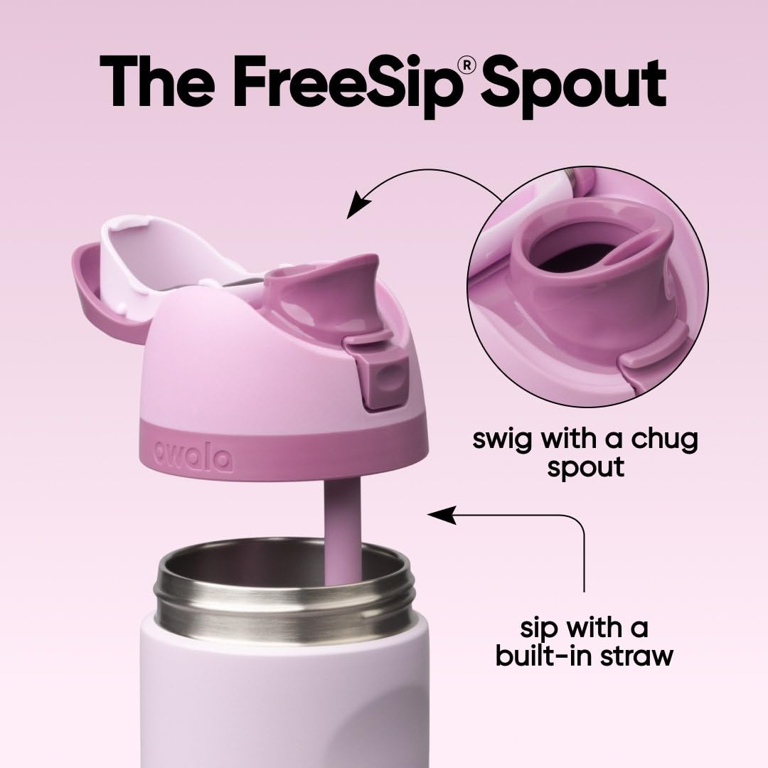 FreeSip Stainless Steel Water Bottle 24 oz Lilac You A lot (Lilac You A Lot / 24 Ounces)