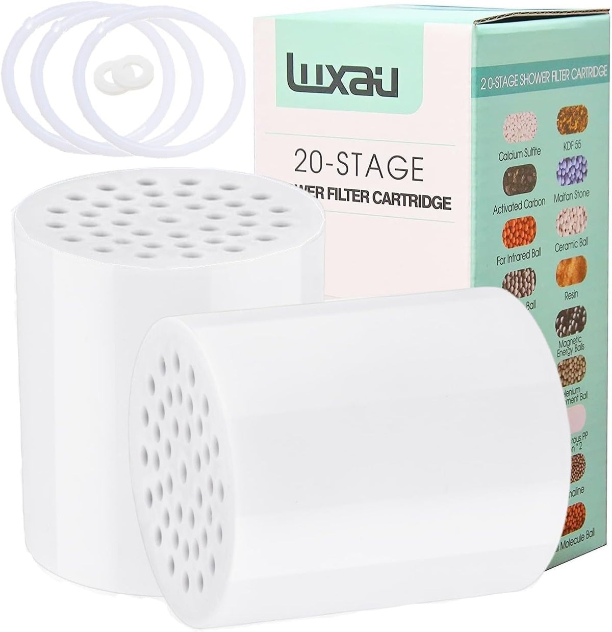 2 Pc Luxau 20 Stage (White X 2 Cartridge)