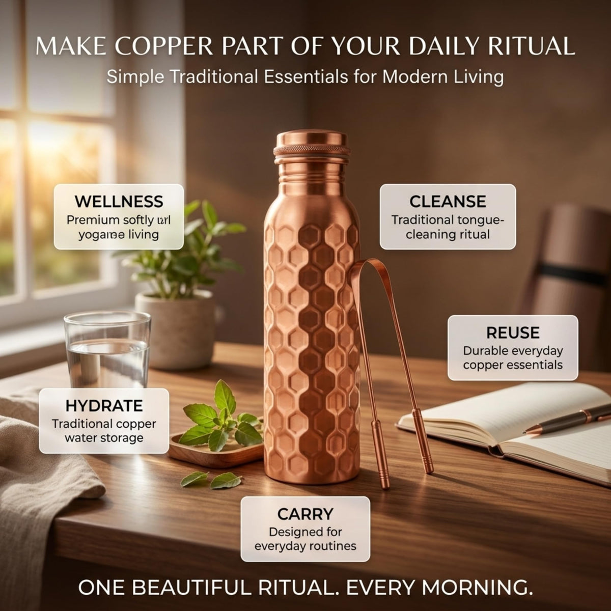 Copper Water Bottle