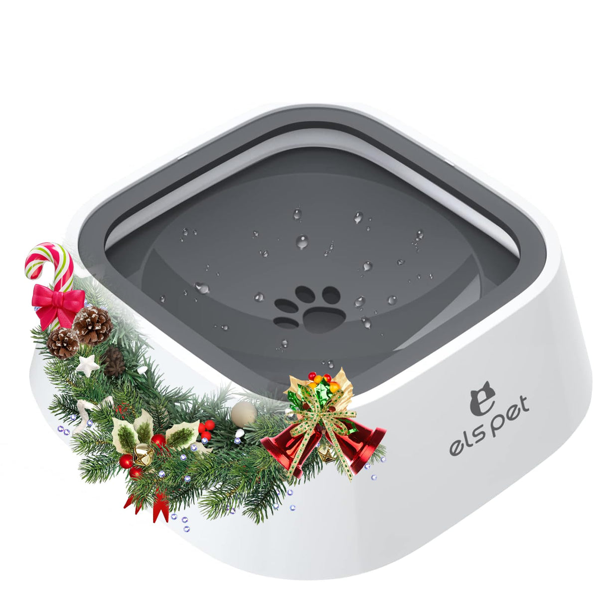 Travel Bowl 35oz 1L No Spill Dog Cat Bowl Anti Slip Water Dispenser (1L / Grey)