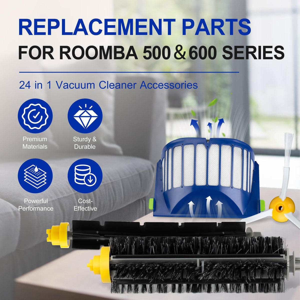 Parts Replacement for Roomba 500 & 600 Series (24 Count (Pack of 1))
