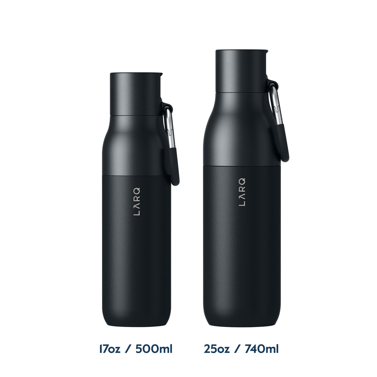 Flip Top Insulated Stainless Steel Reusable Water Bottle with Straw (25 Ounces / Obsidian Black)
