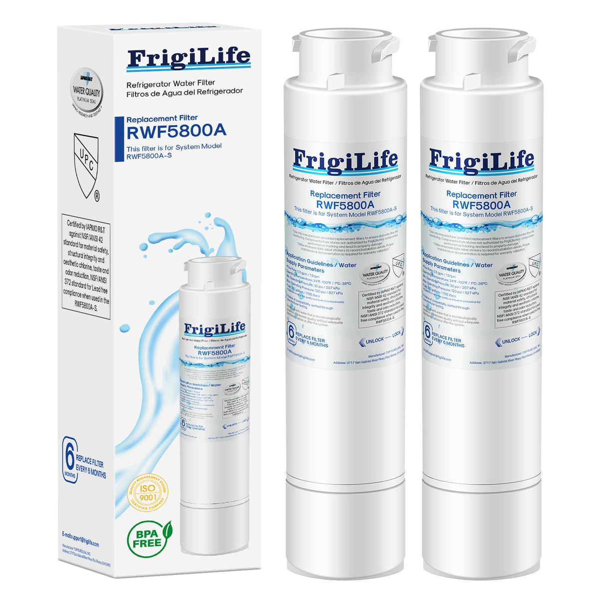 RWF5800A Replacement for Frigidaire EPTWFU01 (2 Count (Pack of 1))