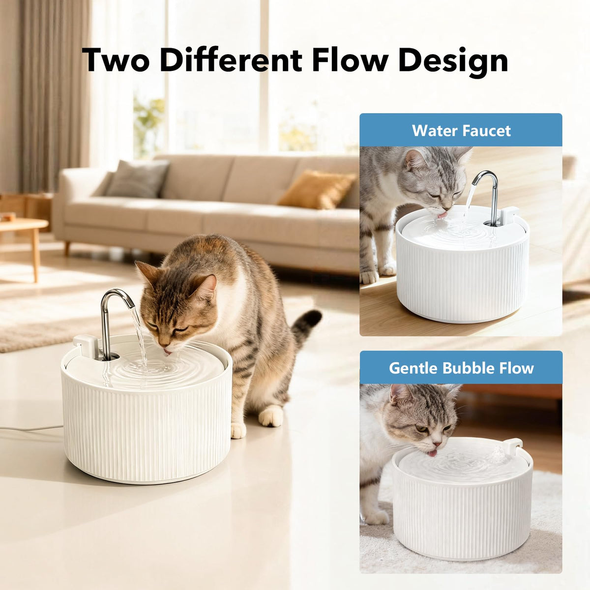 Ceramic Cat Water Fountain