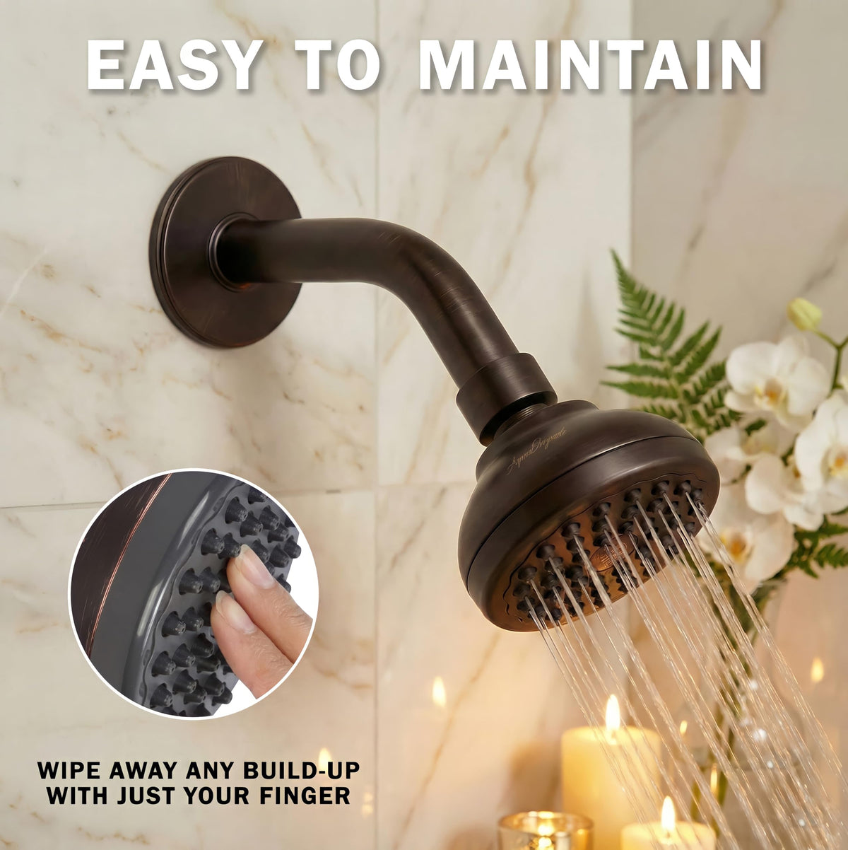 Pressure Boosting Shower Head (Oil Rubbed Bronze / 1.8 GPM)