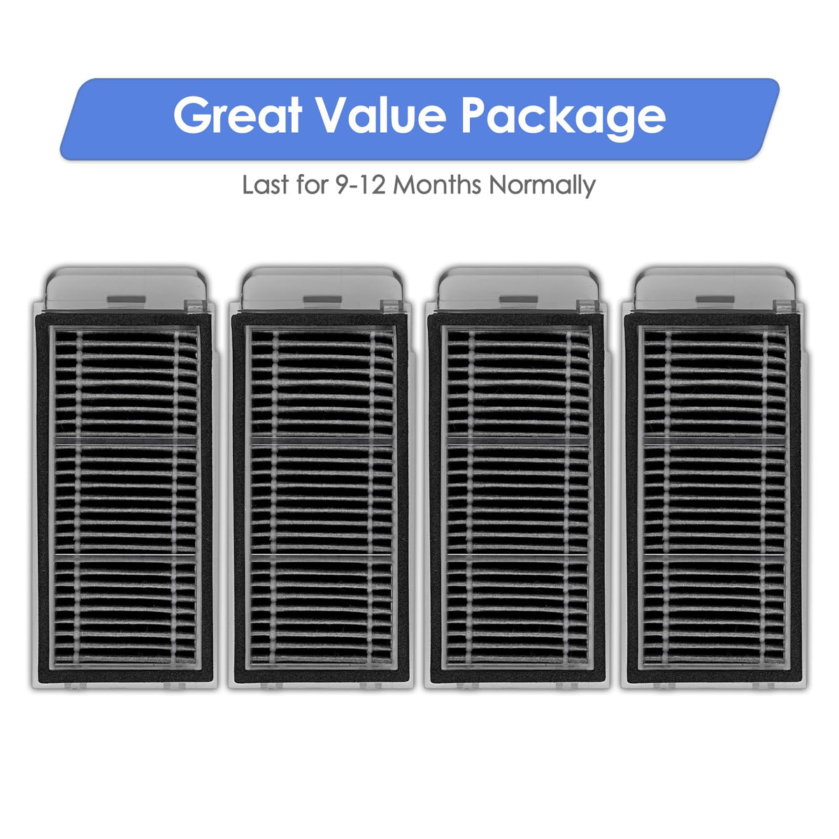 4 Replacement HEPA Filters for Dreame X50 Ultra (X50 Ultra HEPA Filter(4 Pieces))