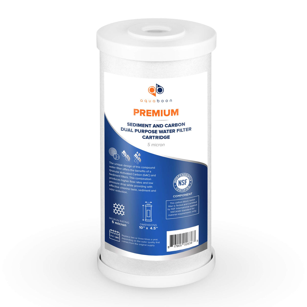 5 Micron 10 x 4.5 Whole House Water Filter Replacement Cartridge