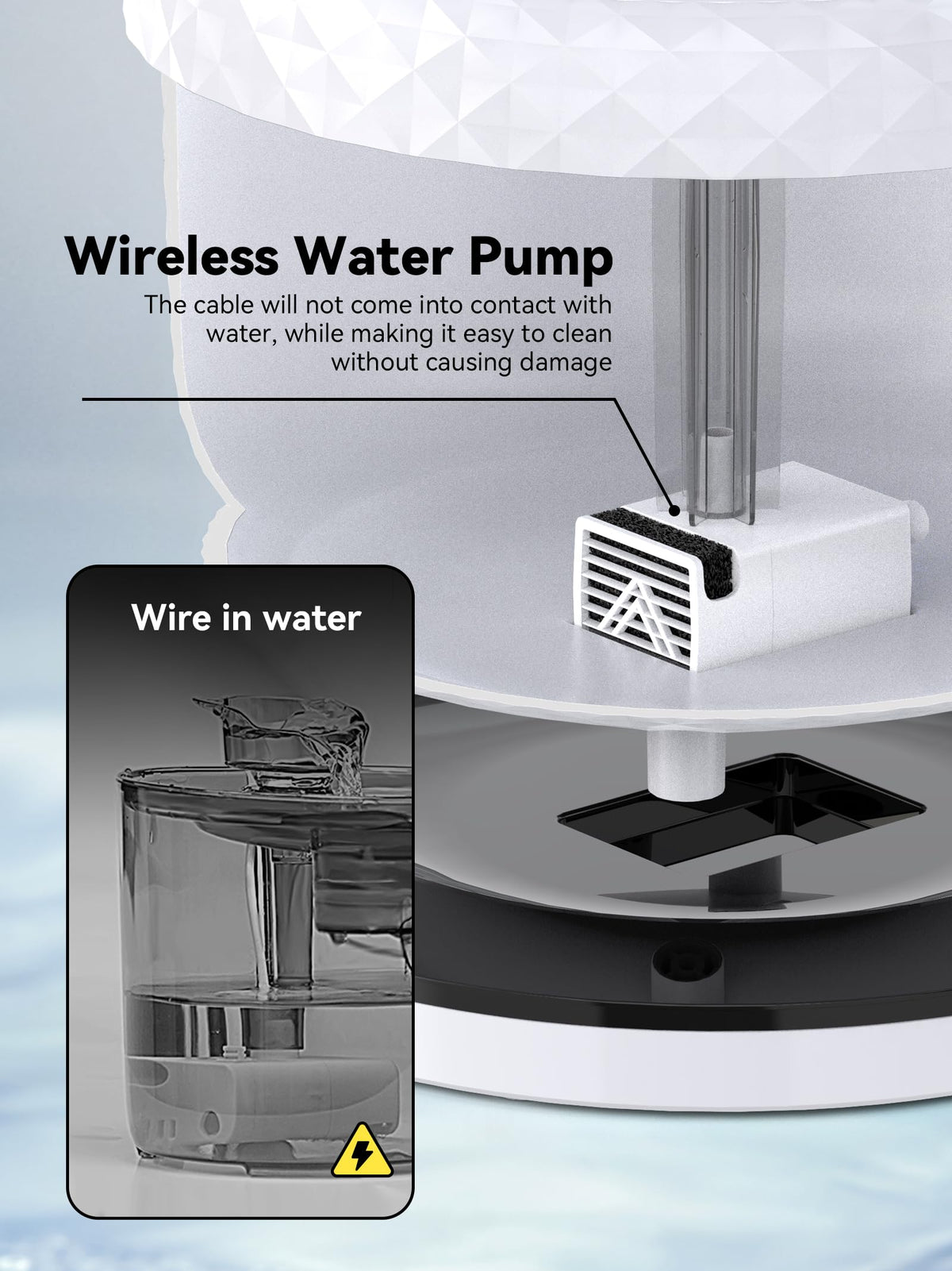 118oz 3.5L Smart Cat Water Fountain with App Control (Beige / Pump)