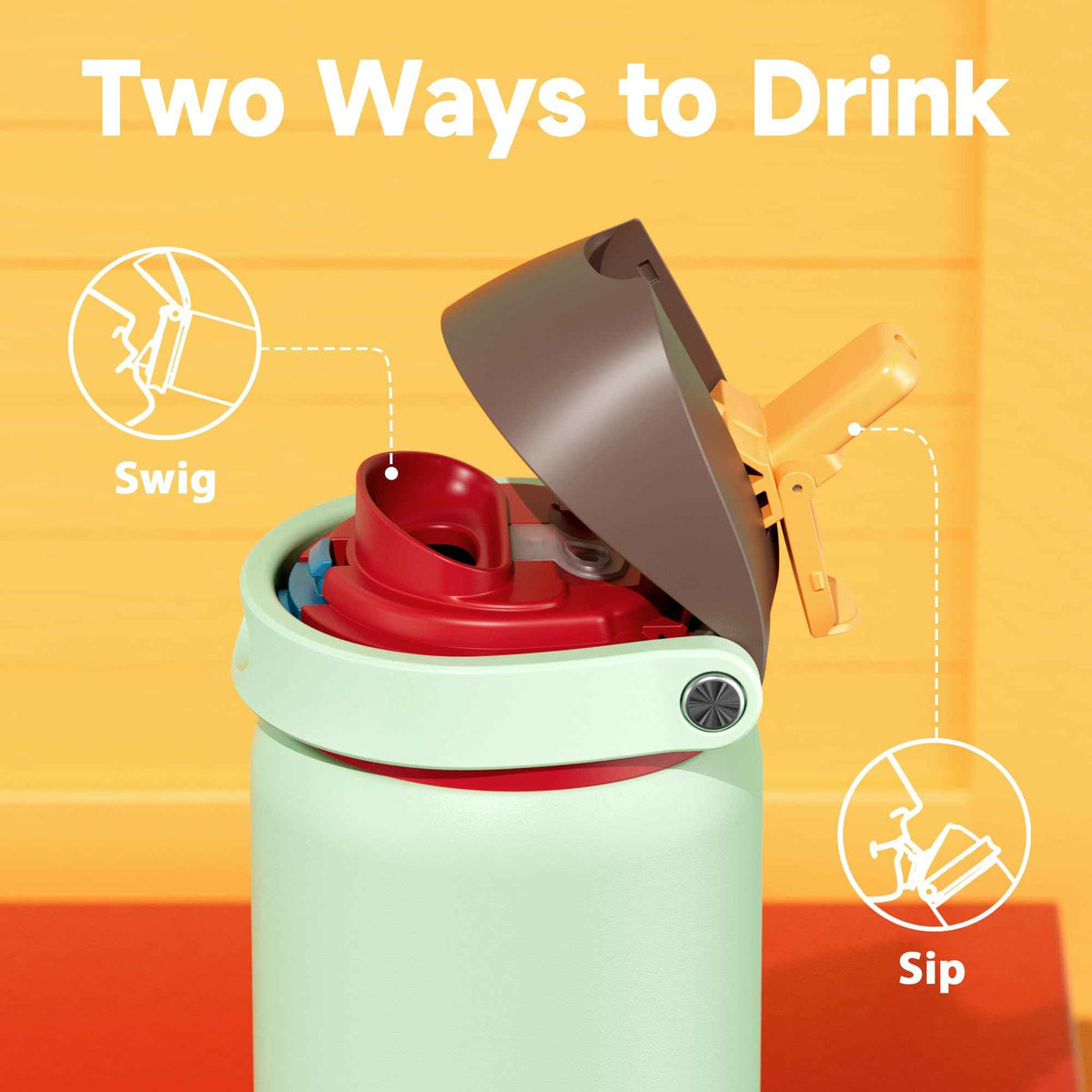 32 oz Insulated Stainless Steel Water Bottle with Straw for Gym (Boneyard / 32 Ounces)