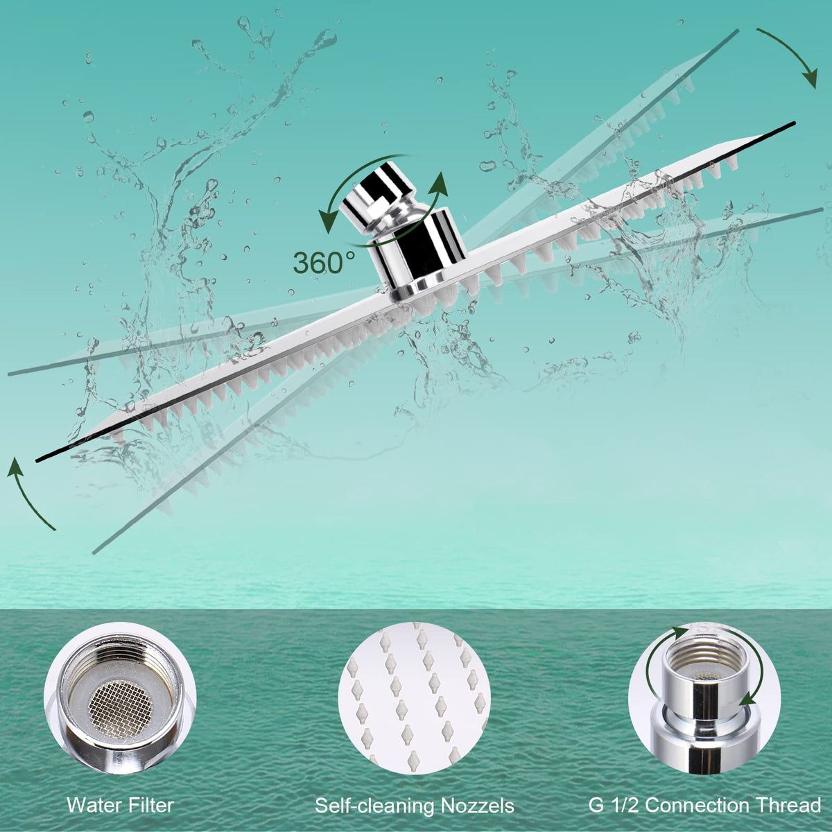 Filter Shower Head (Chrome)