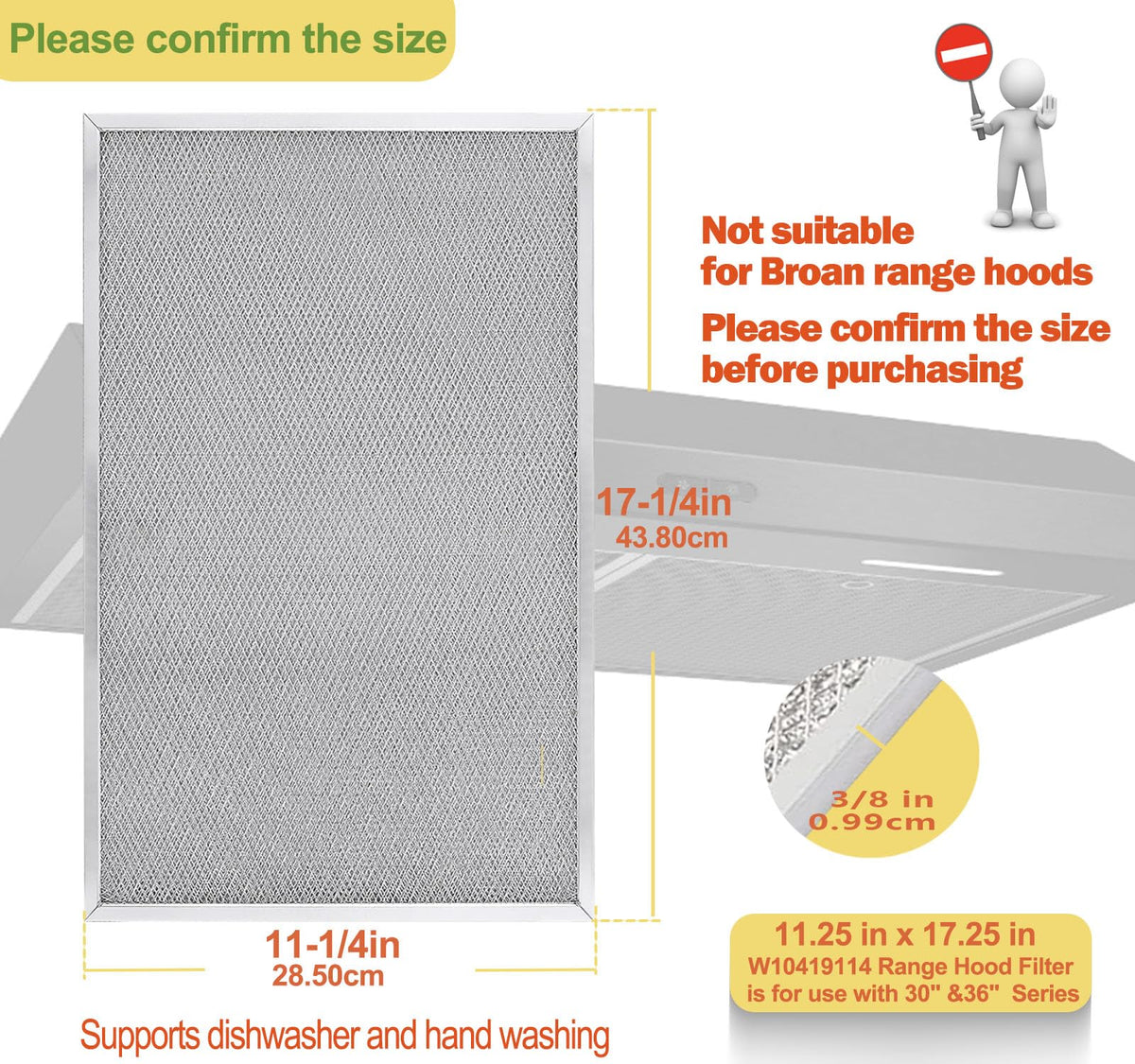 W11177751 Range Hood Filter Replacement
