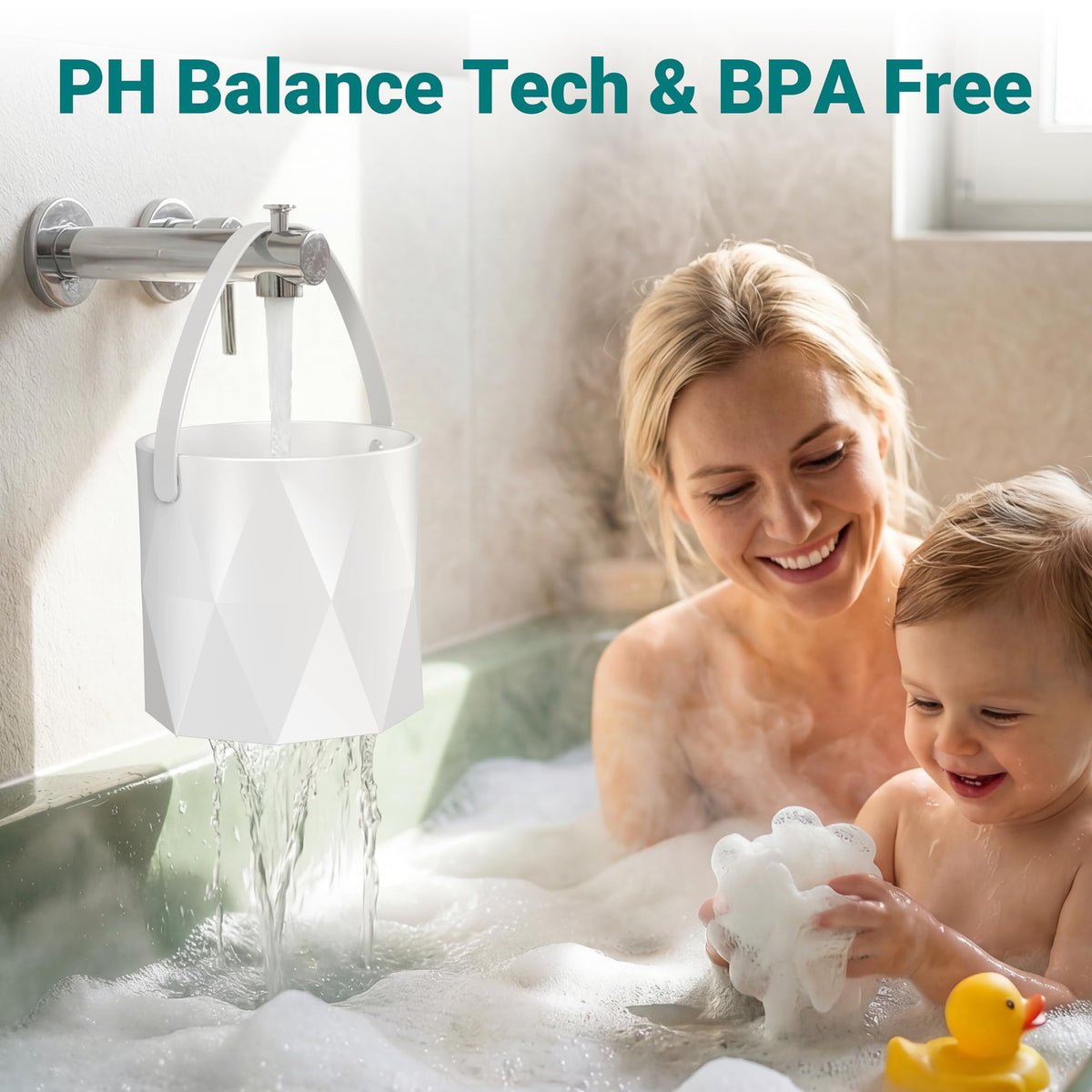 10 Stage Bath Faucet Filter (Glossy White)