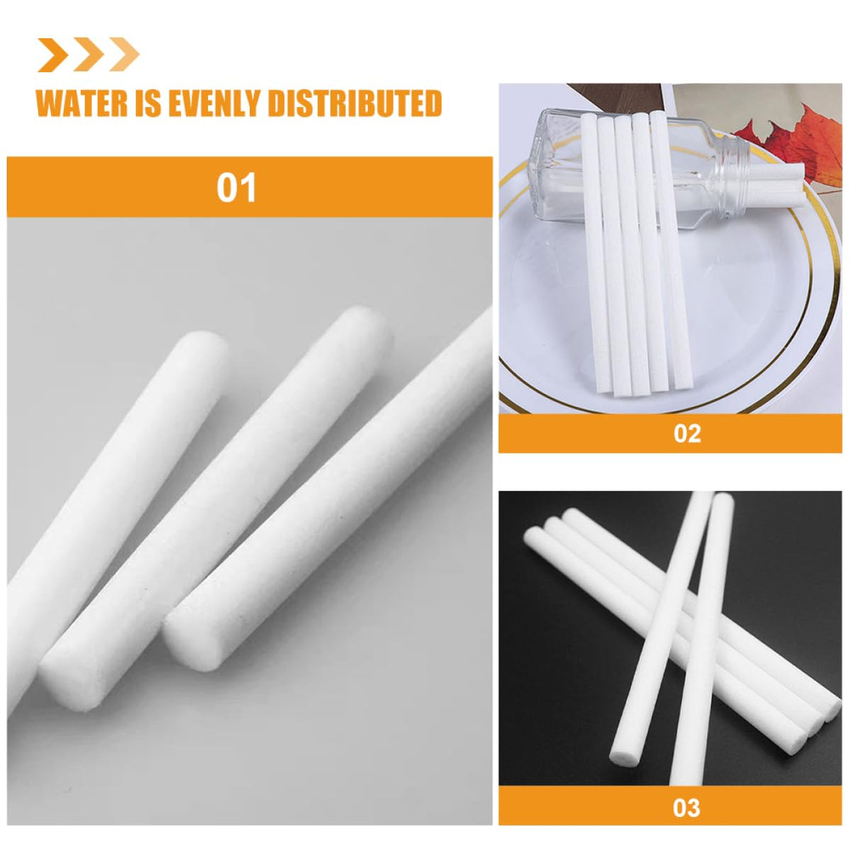 50pcs Humidifier Absorbent Fiber Filter Sticks for Diffuser