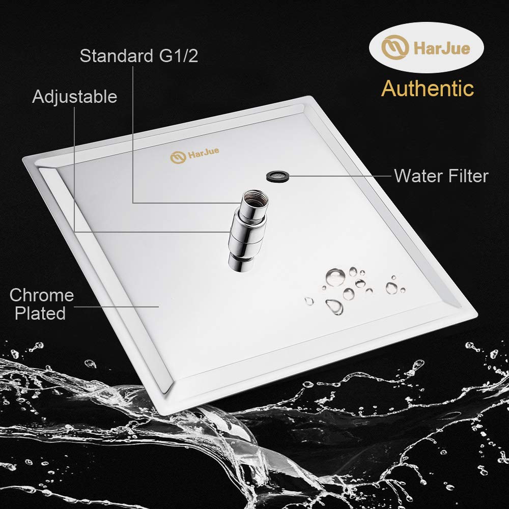 Shower Head with Extension Arm (12'' Shower with 16'' Arm / Chrome)