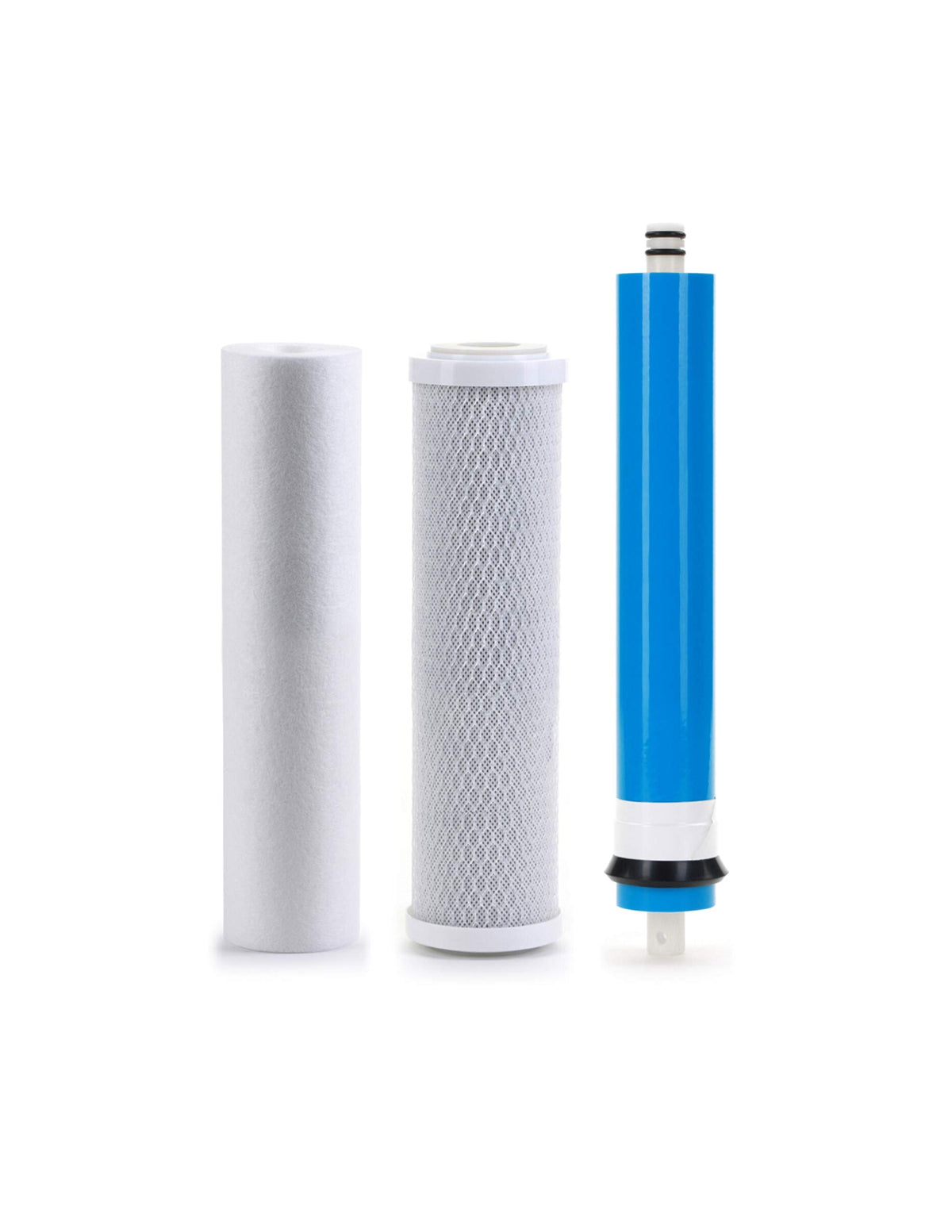 3 Pc Sediment Carbon and 100 GPD Membrane Set for Stealth RO100 (100 GPD Kit: Filters + Membrane)