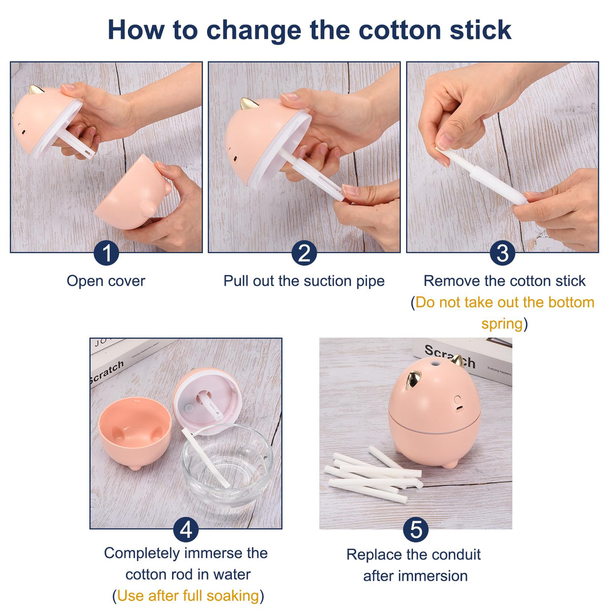 24pcs Humidifier Cotton Stick (7 x 200mm)