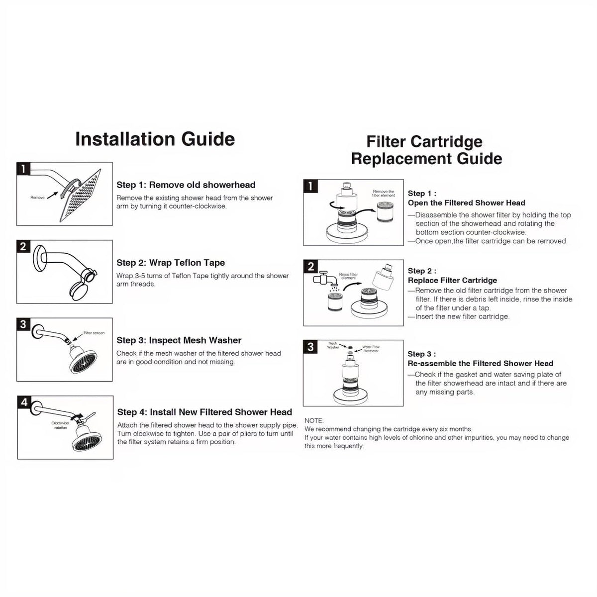 Hard Water Shower Filter (Minimalist)