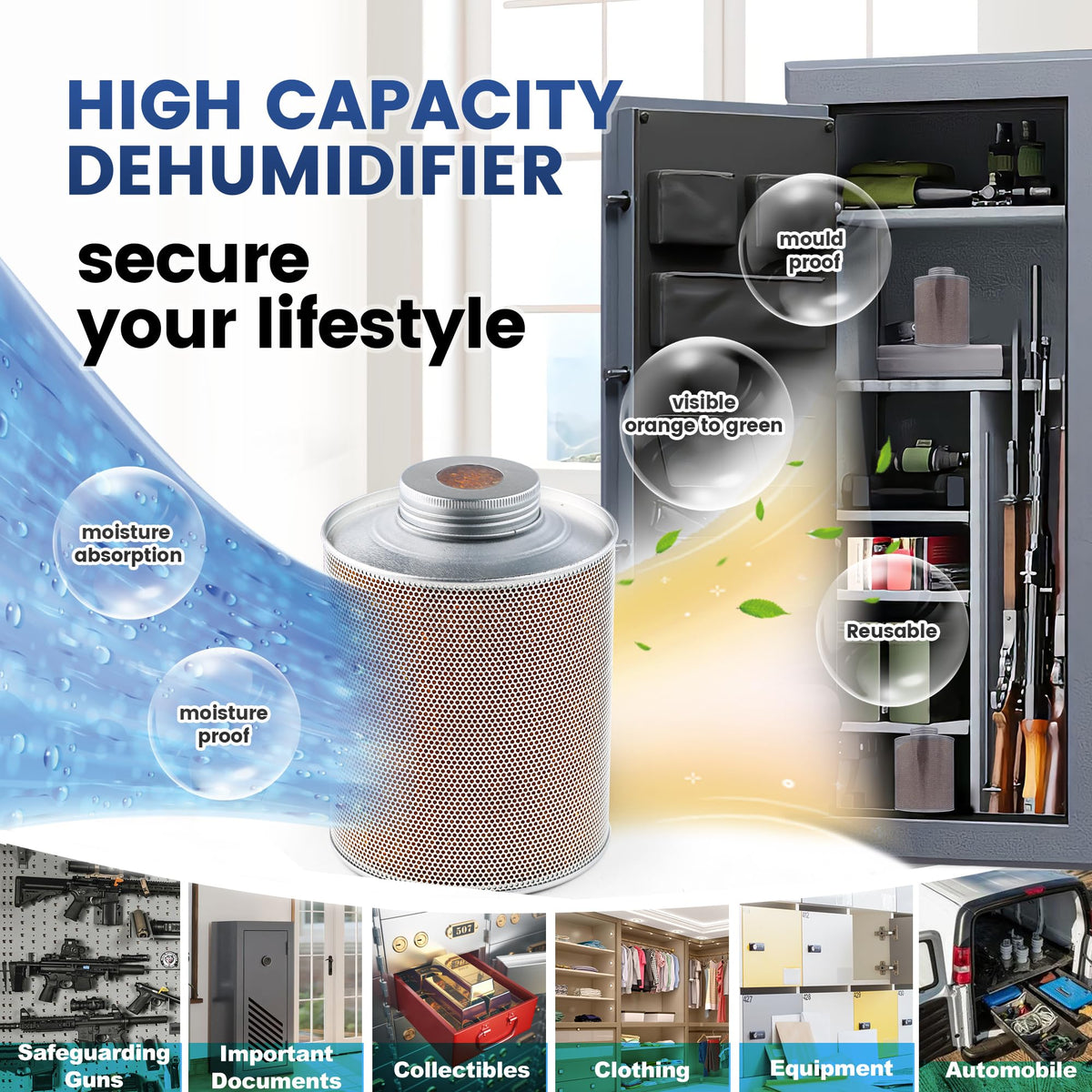 750 Grams 5 Pack Gun Safe Dehumidifier (750 Grams / 5 PACK)