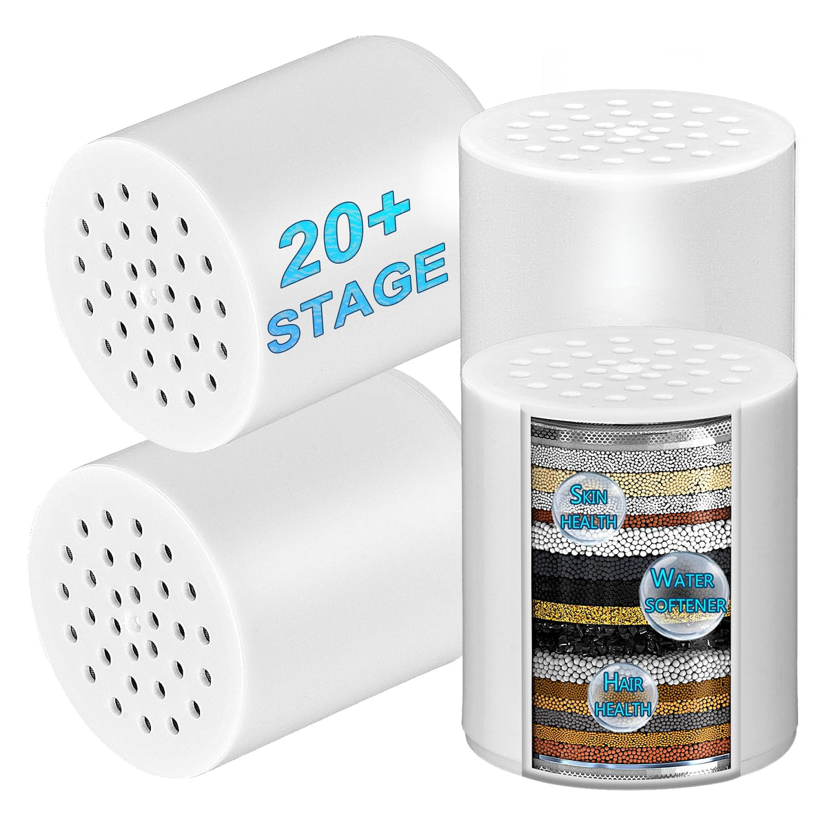 4 Pack 20 Stage Shower Filter Replacement Cartridge