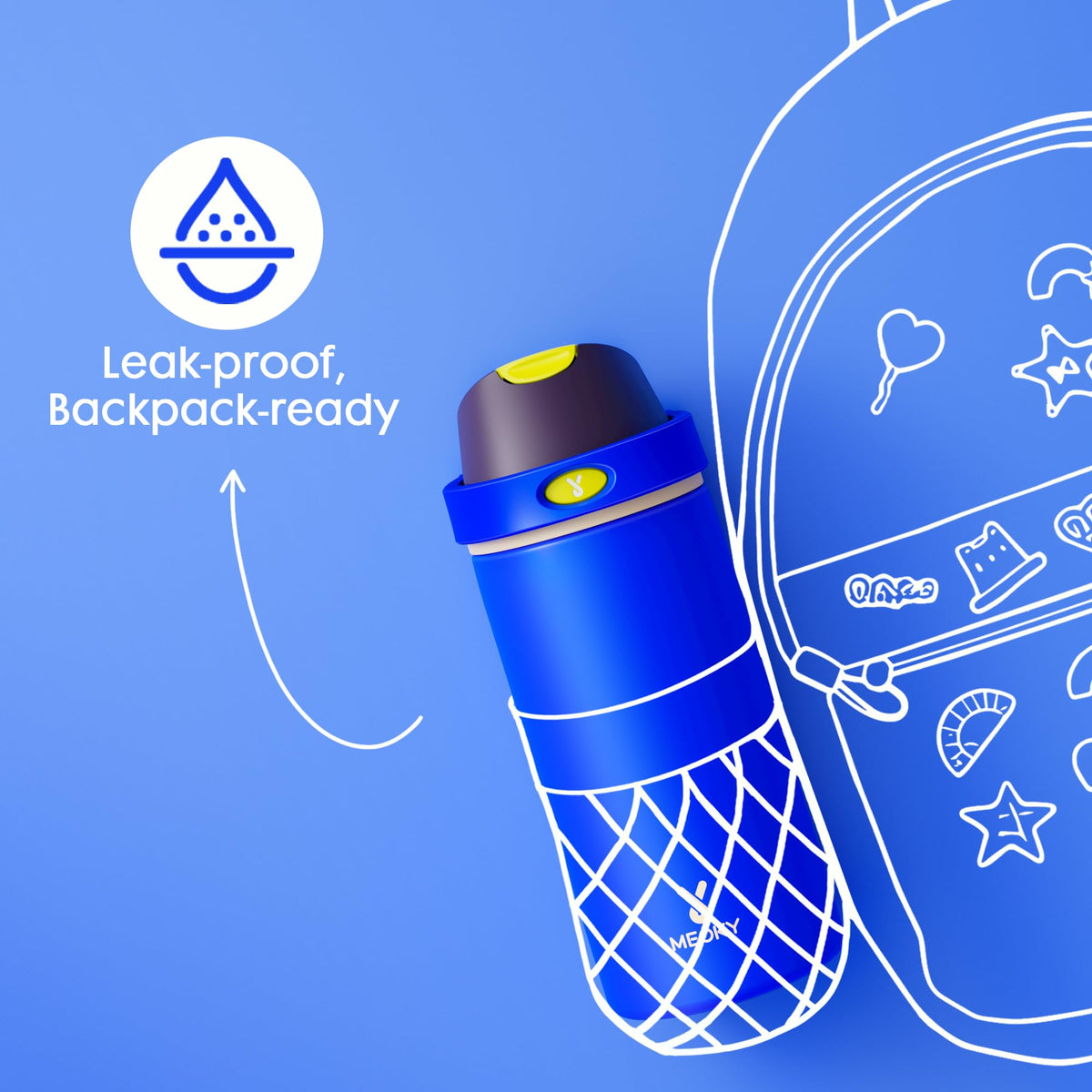 18 oz Insulated Water Bottle for Kids (Celestial Sphere / 18 Ounces)