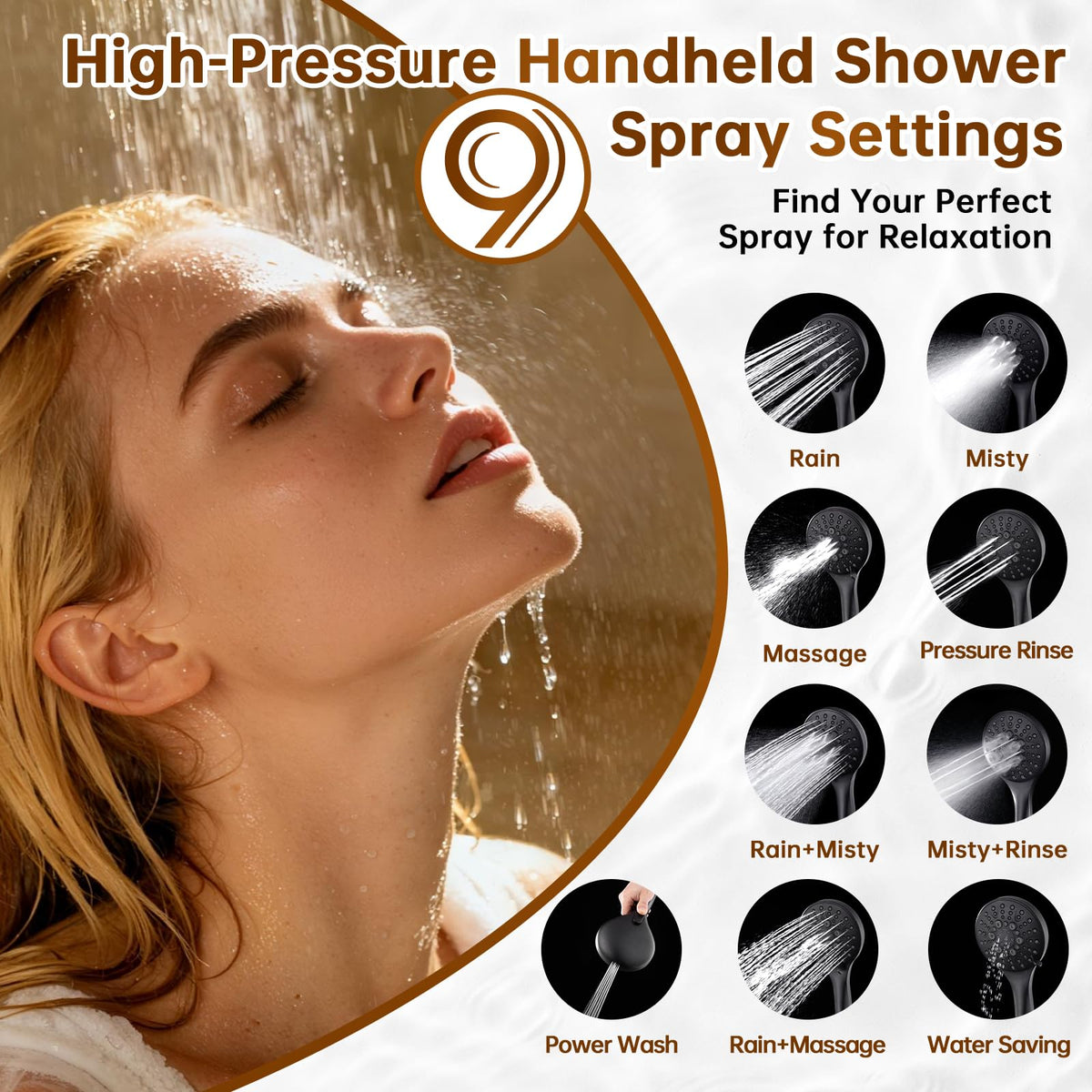 Rain Shower Head with Handheld Spray Built (1.8 GPM / Oil Rubbed Bronze)