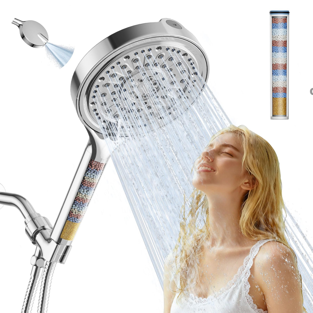 6 Inch Filtered Shower Head (Chrome)