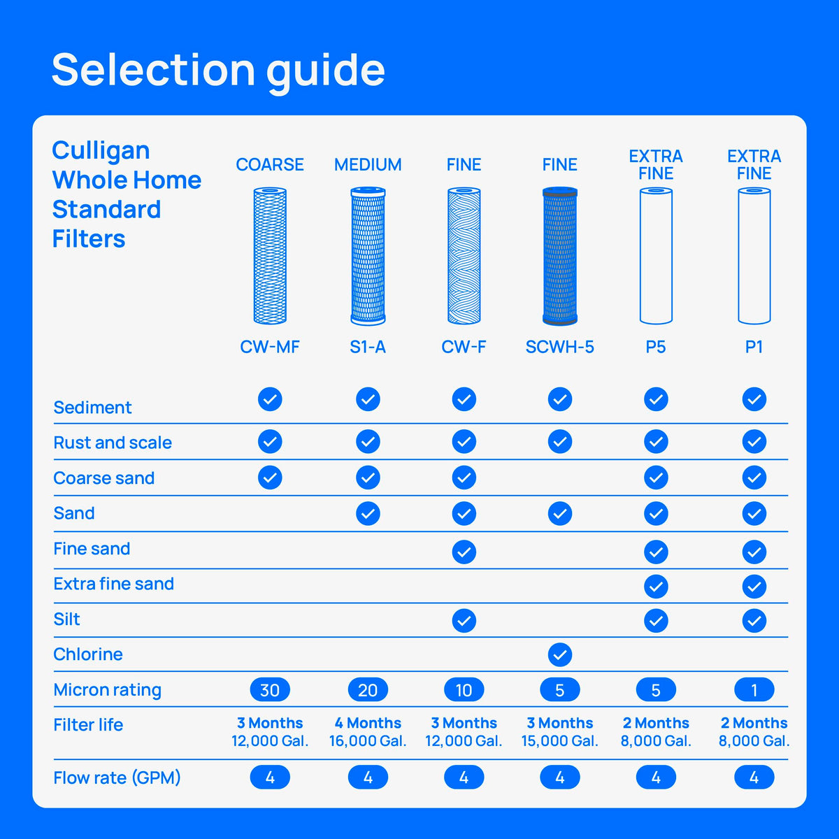 P5 Whole House Water Filter (4 Count (Pack of 1))