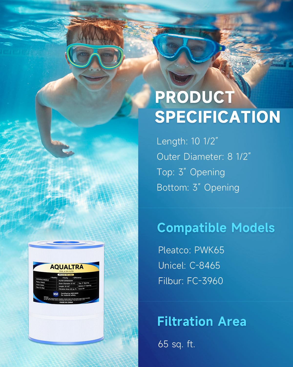 Hot Tub Filter Compatible with C8465