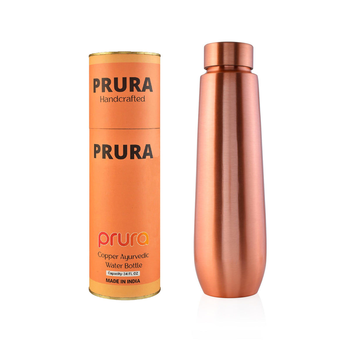 Copper Water Bottle A Leak Proof Ayurvedic Pure Copper Vessel (32.1 Ounces / Design 41)