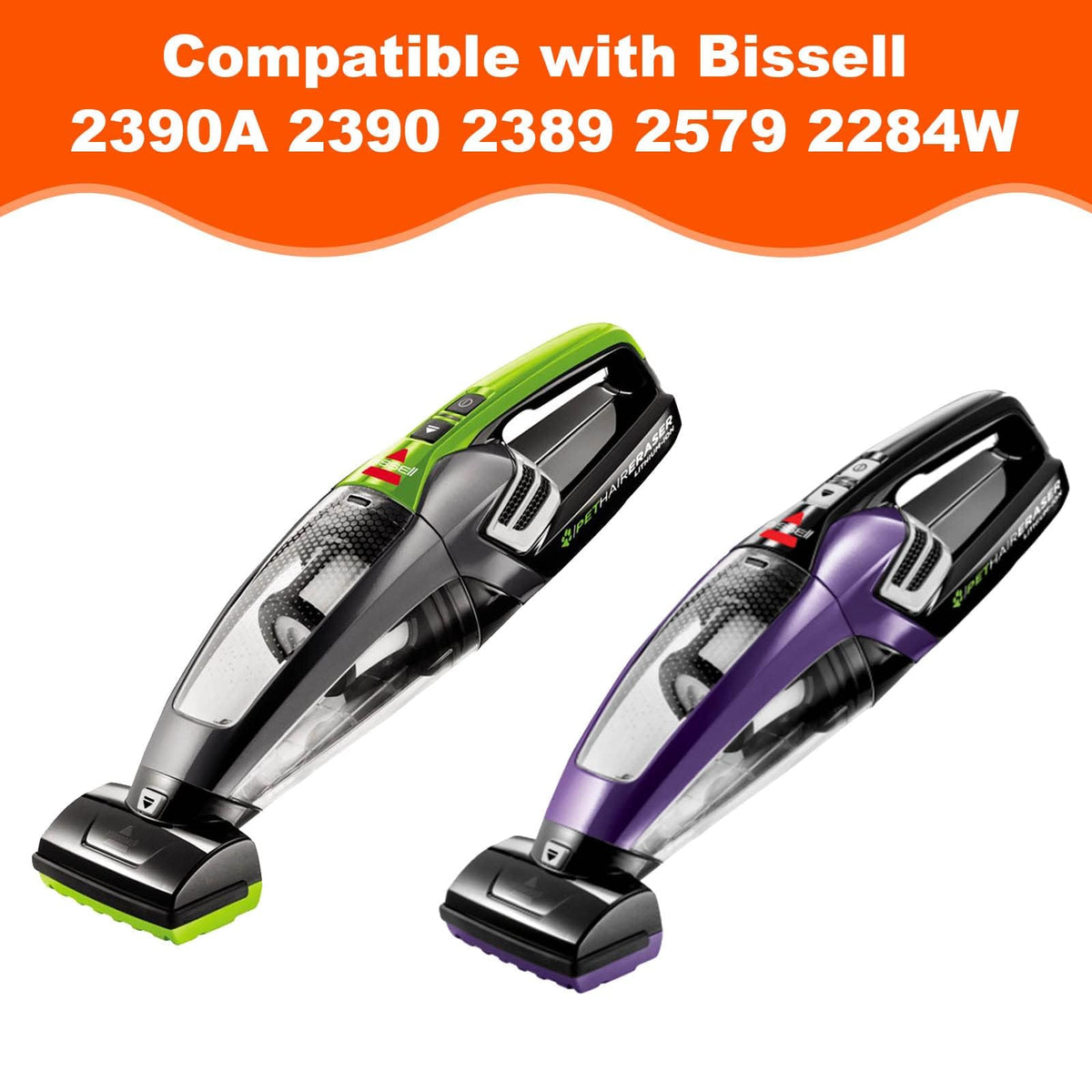 Handheld Vacuum Filter for Bissell Pet Hair Eraser 2284W 2390 2389 2390A