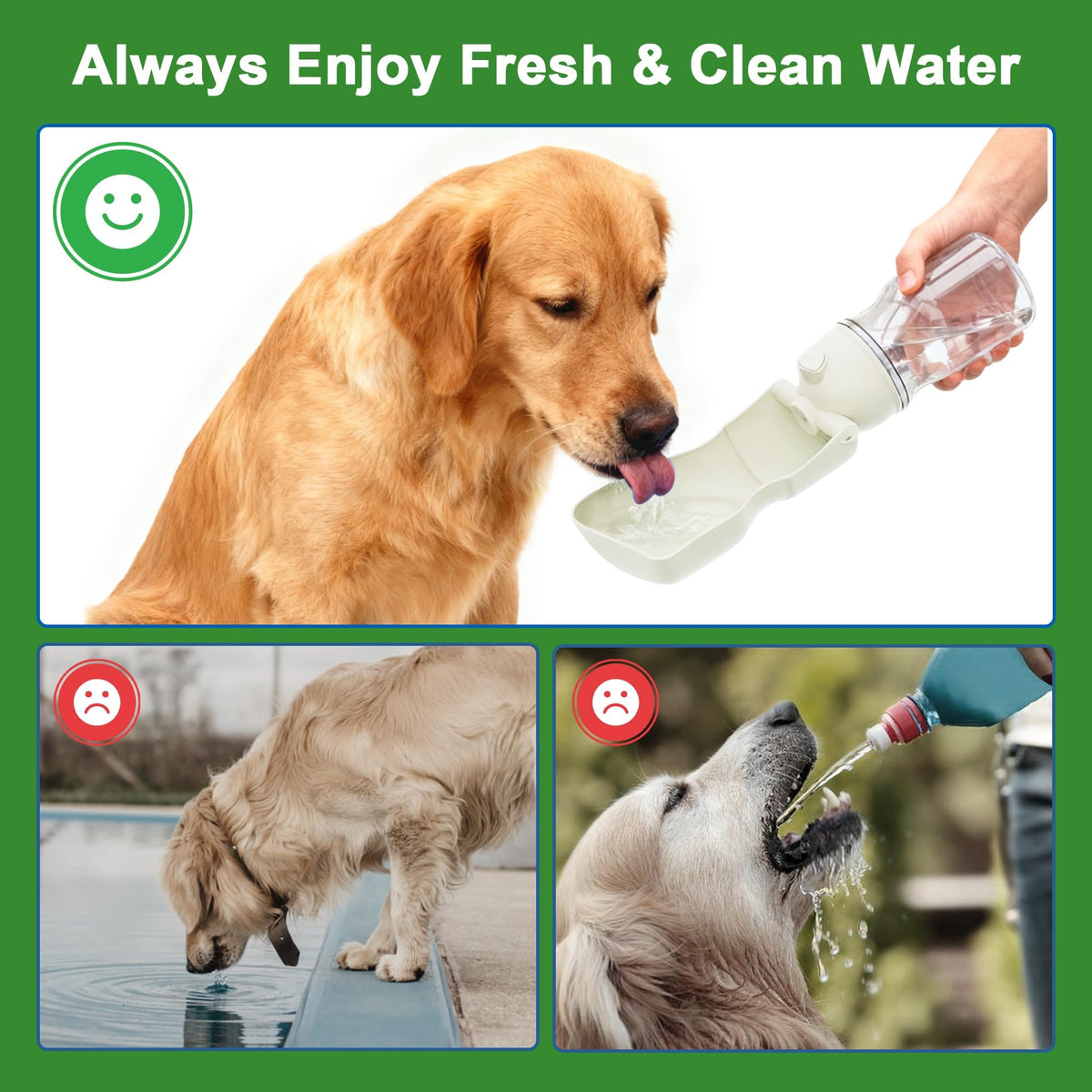 Dog Water Bottle (A012B-white)