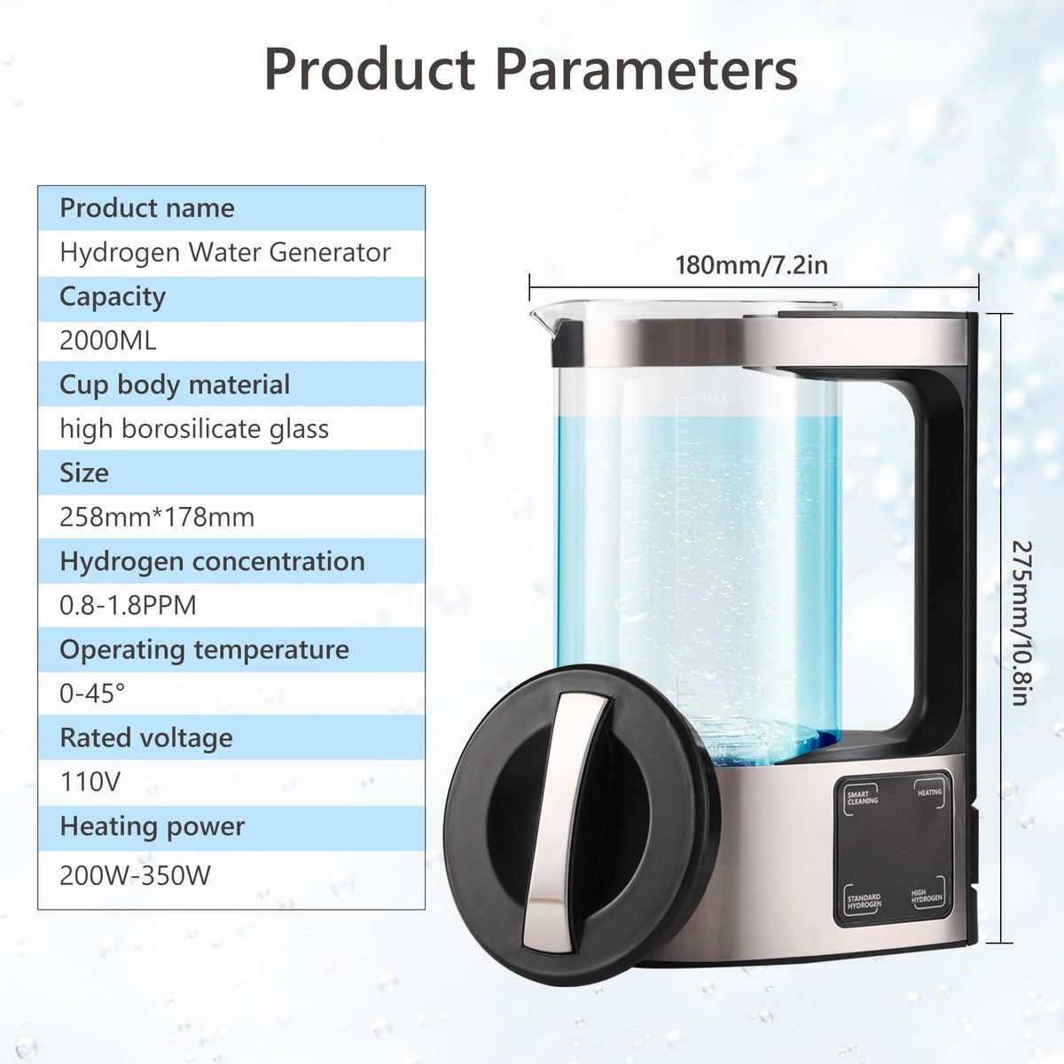 Hydrogen Water Bottle 68oz