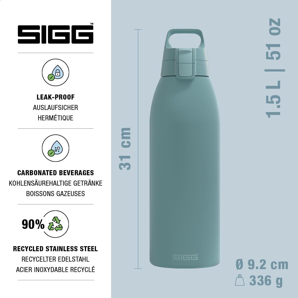 Stainless steel insulated bottle (1.5 L / Morning Blue)