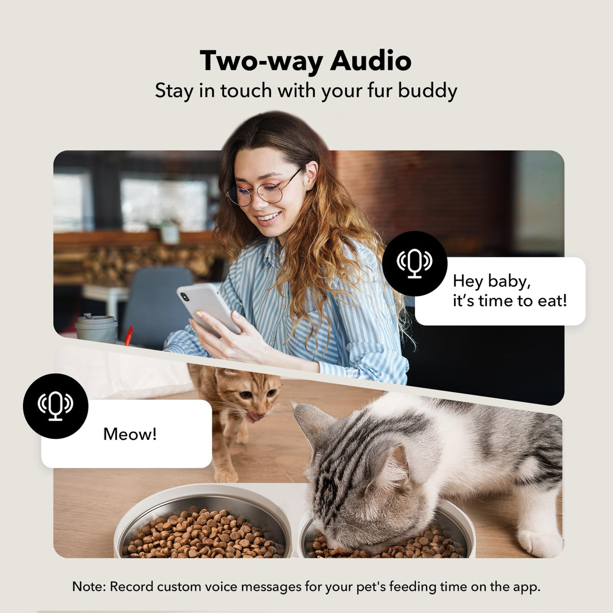 Automatic Cat Feeder with Camera for Two Cats (White / 5L (With Camera))