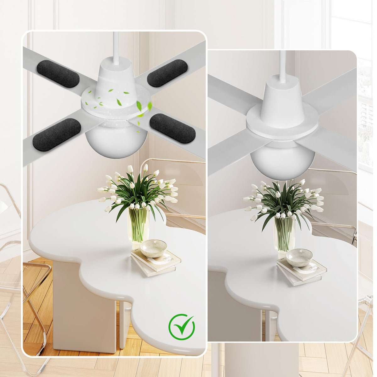 15 Pack Ceiling Fan Filters for Blades (15 Black)