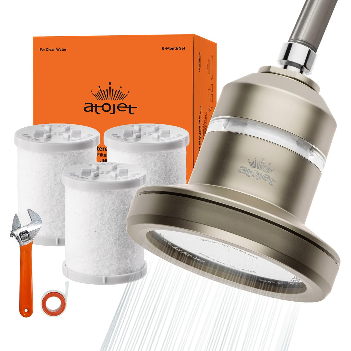 Core Shower Filter Shaped by Korea’s Beauty History (Brushed Nickel)