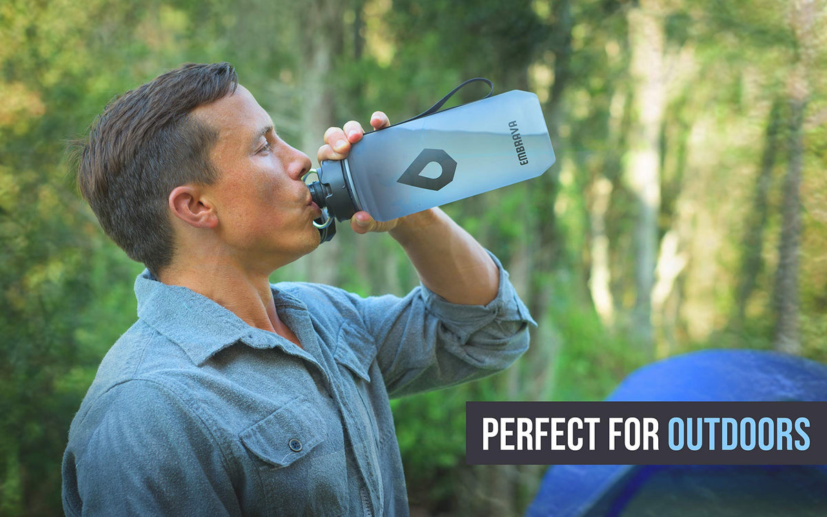 Sports Water Bottle (Gray / 40 Ounces)