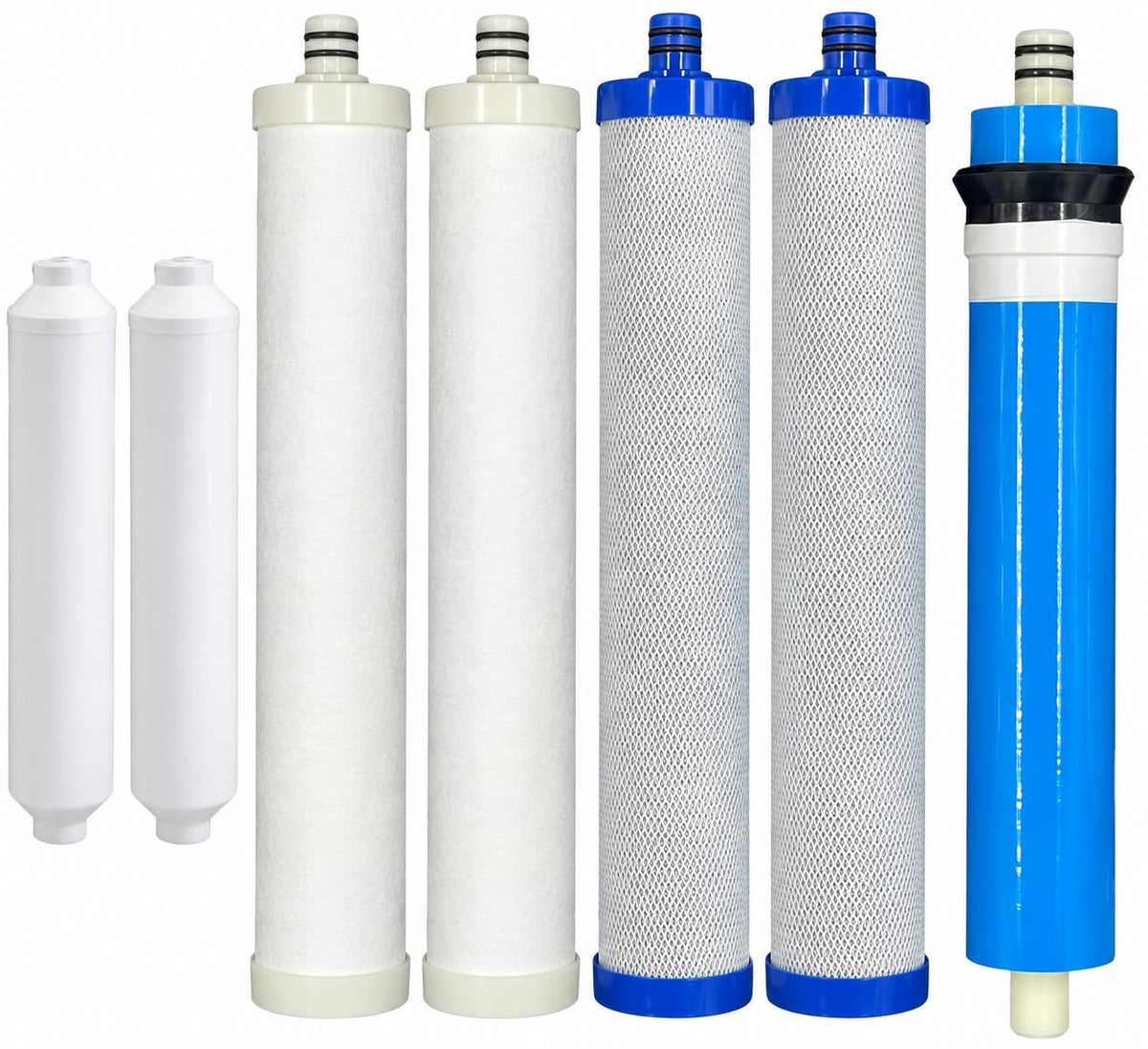 7 Piece RO Filter Set with 36 GPD Membrane for AC (7 Piece Set With Membrane)