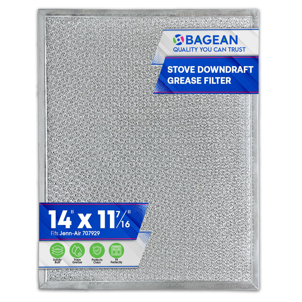 Downdraft Stovetop Filter Replacement 14” x 11.4” 707929 Compatible with Jenn Air Filter Downdraft