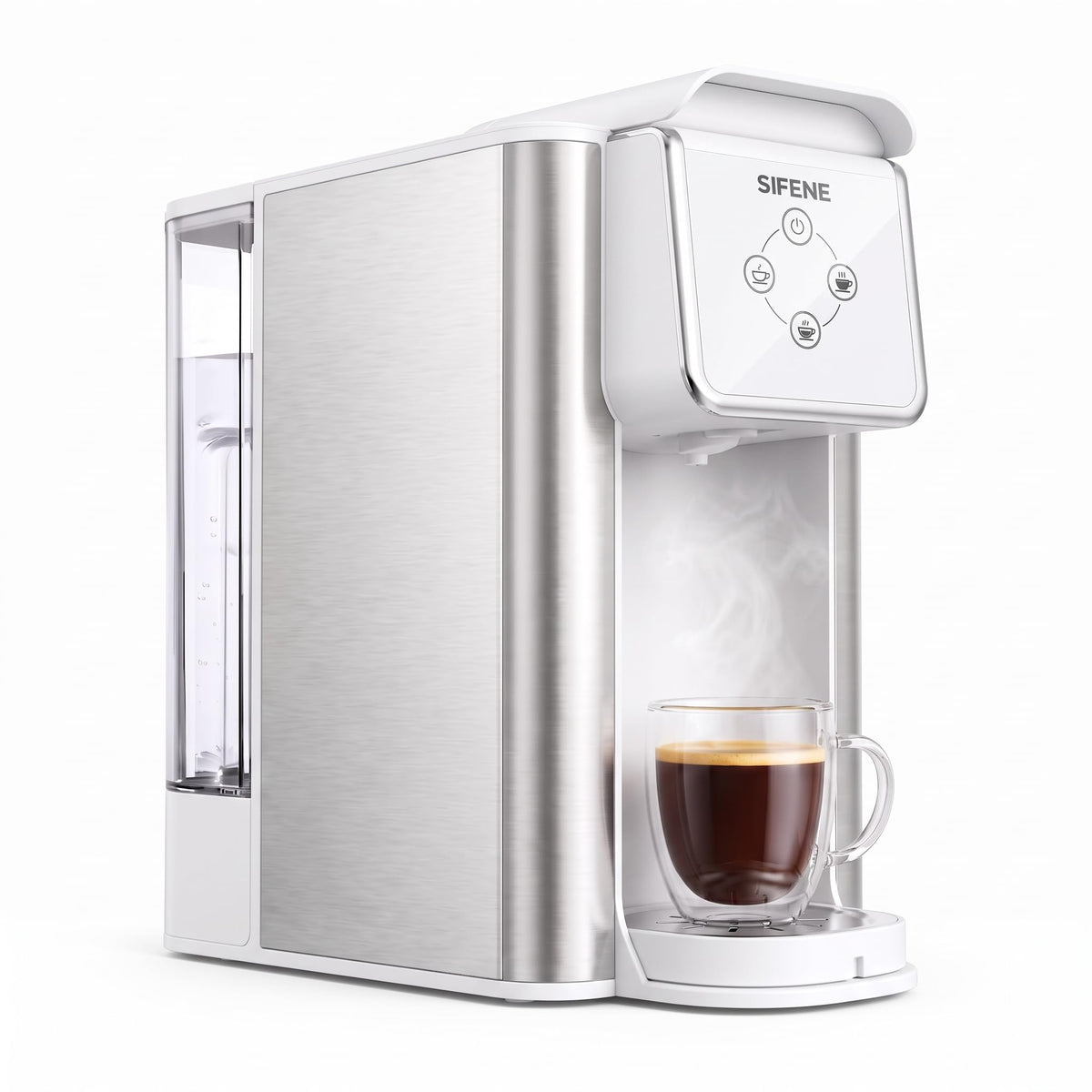 Touch Panel Coffee Maker (White)