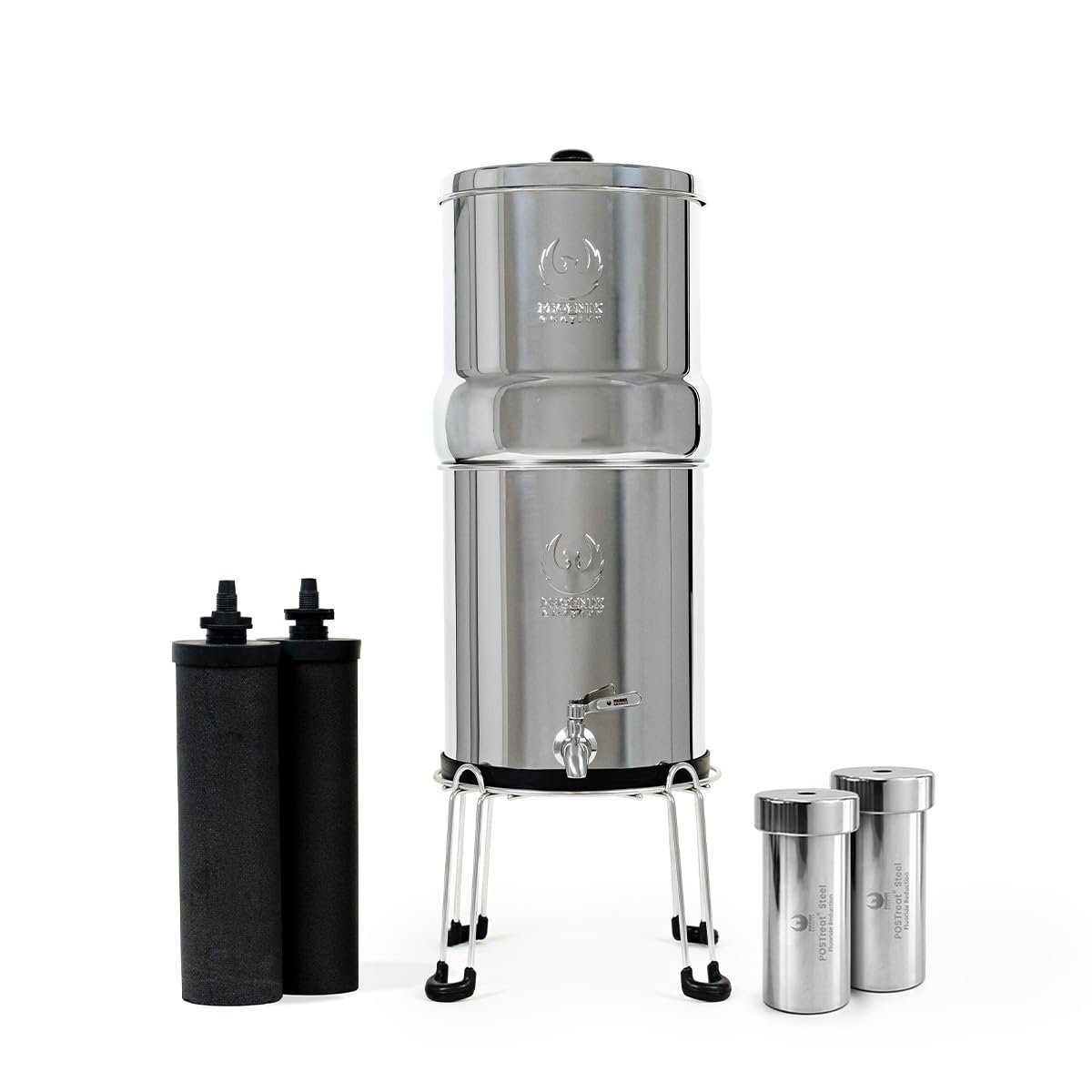 1.5G Water Filter System with Steel Stand & Fluoride Filter (1.5 gallons / Fluoride System with Steel Stand)