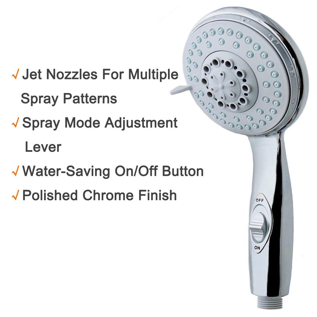 Handheld Shower Head with On