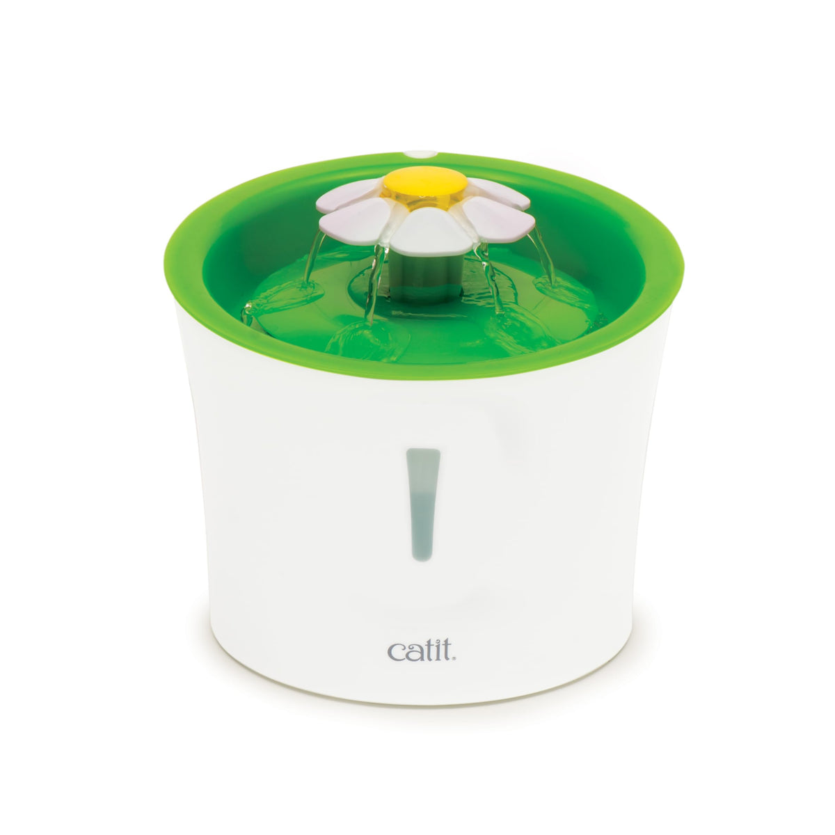 Flower Fountain with Triple Action Filter (Green / 9.0 x 8.3 x 7.7 Inches)