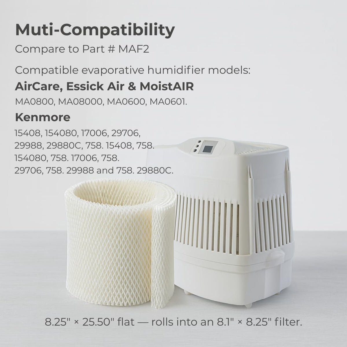 MAF2 Humidifier Super Wick Wicking Filter Replacement Compatible With Essick AIRCARE MAF2 Moist Air Sears Kenmore (1 PK)