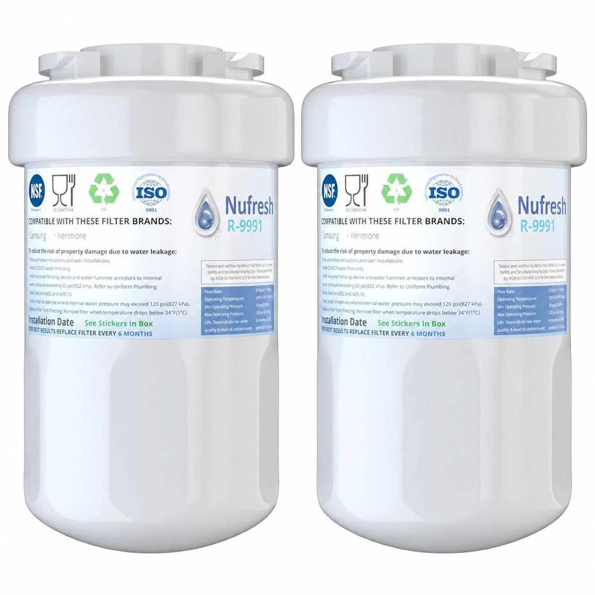 Refresh Refrigerator Water Filter Replacement for Kenmore 46 (2 Count (Pack of 1))