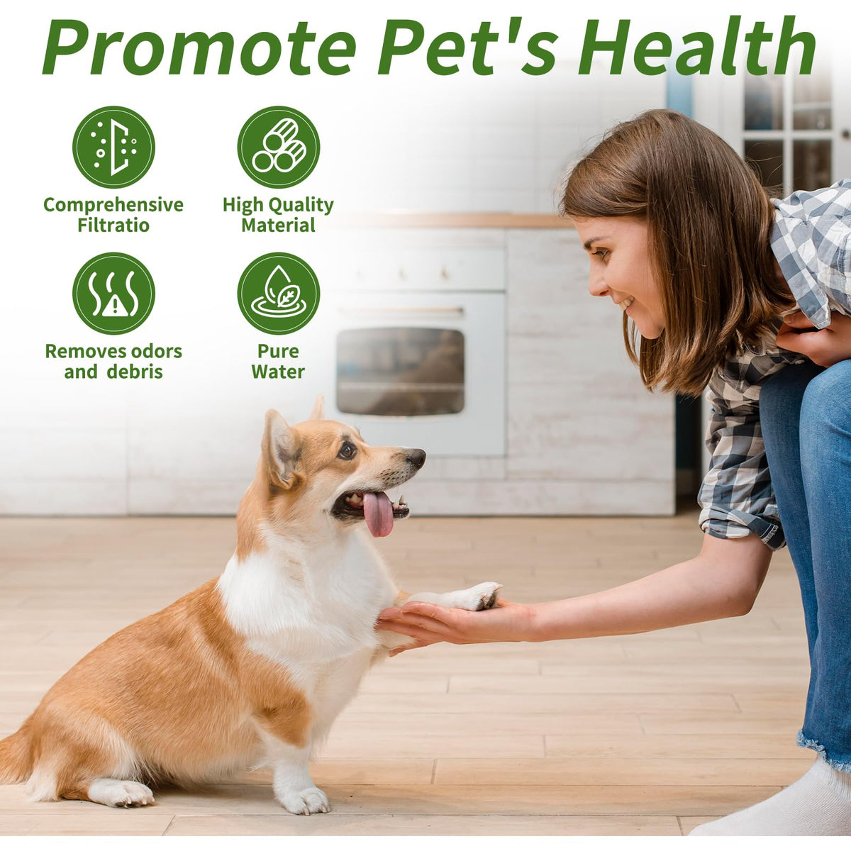 16 Sets Pet Dog Replacement Filters Compatible with Smartoo