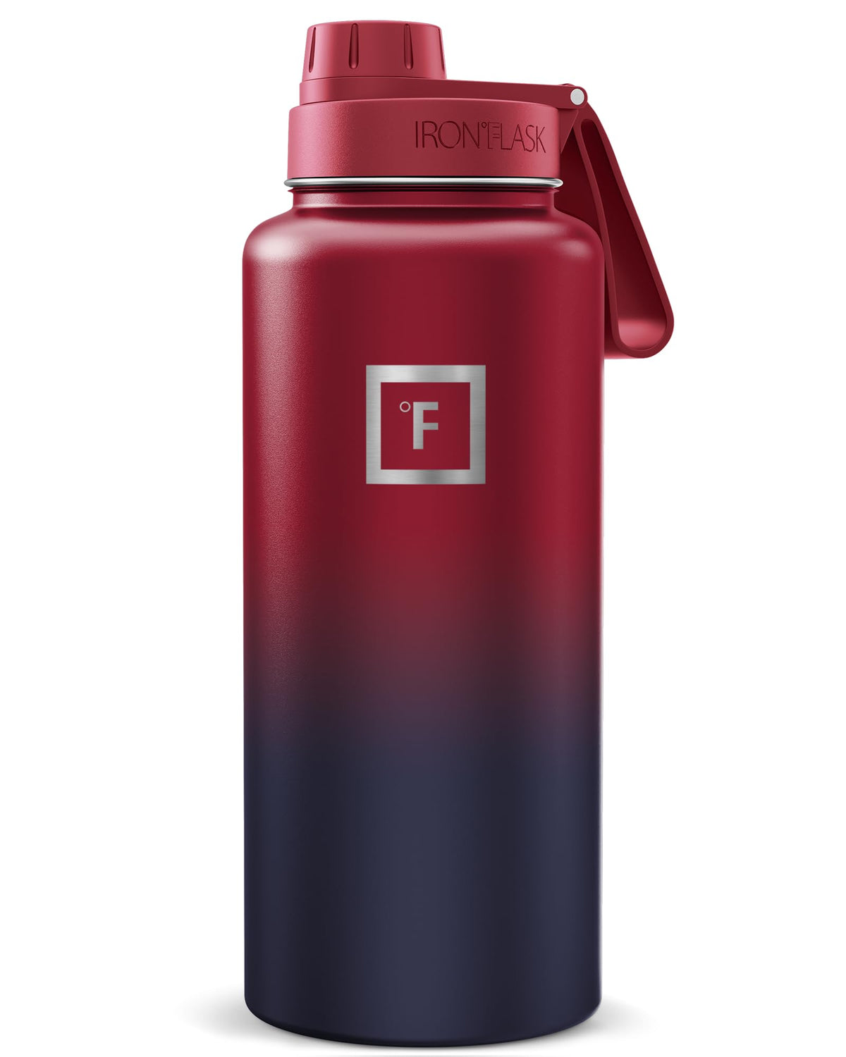 32 oz Wide Mouth Water Bottle with Spout (Dark Rainbow)