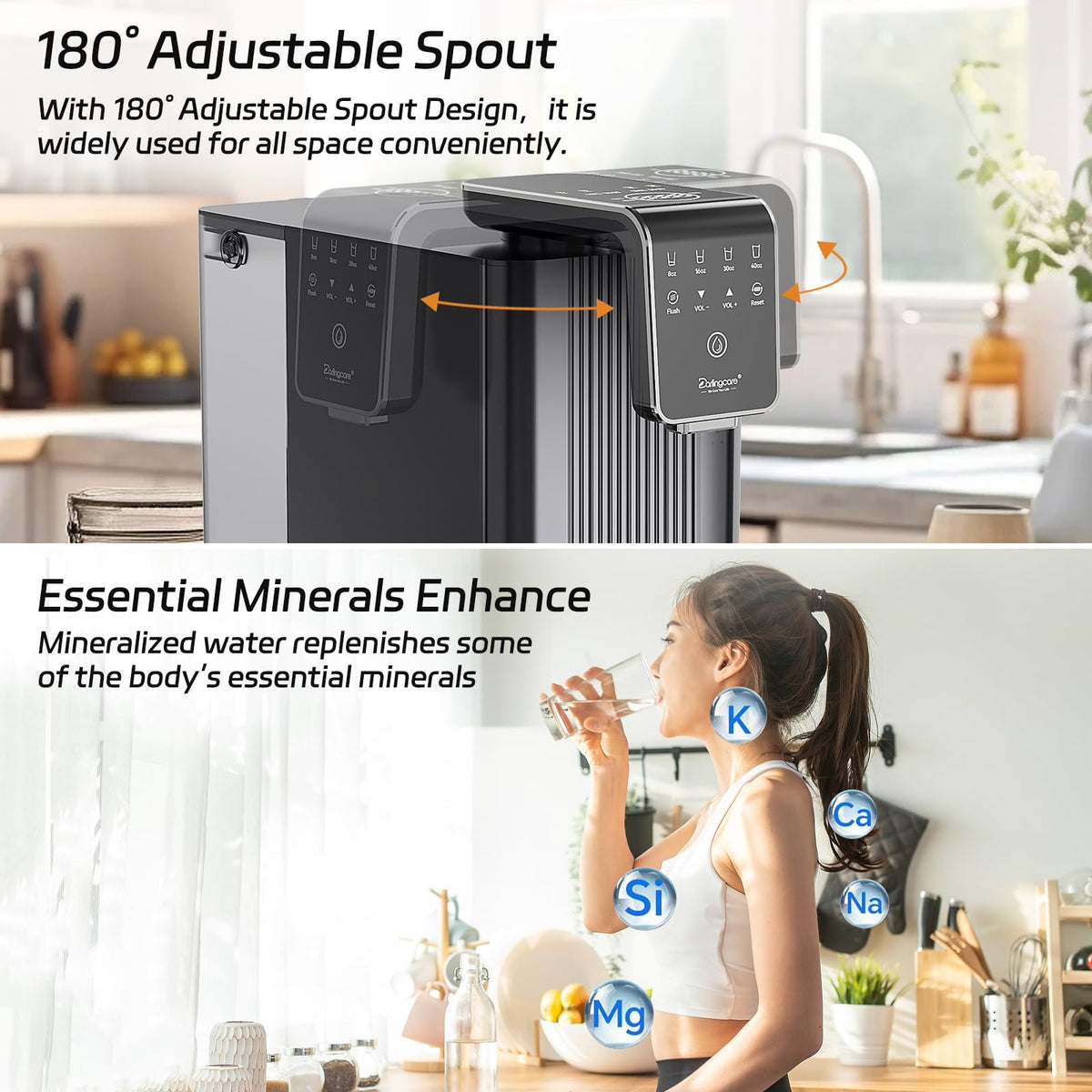 Reverse Osmosis Water Filter Countertop (Grey)