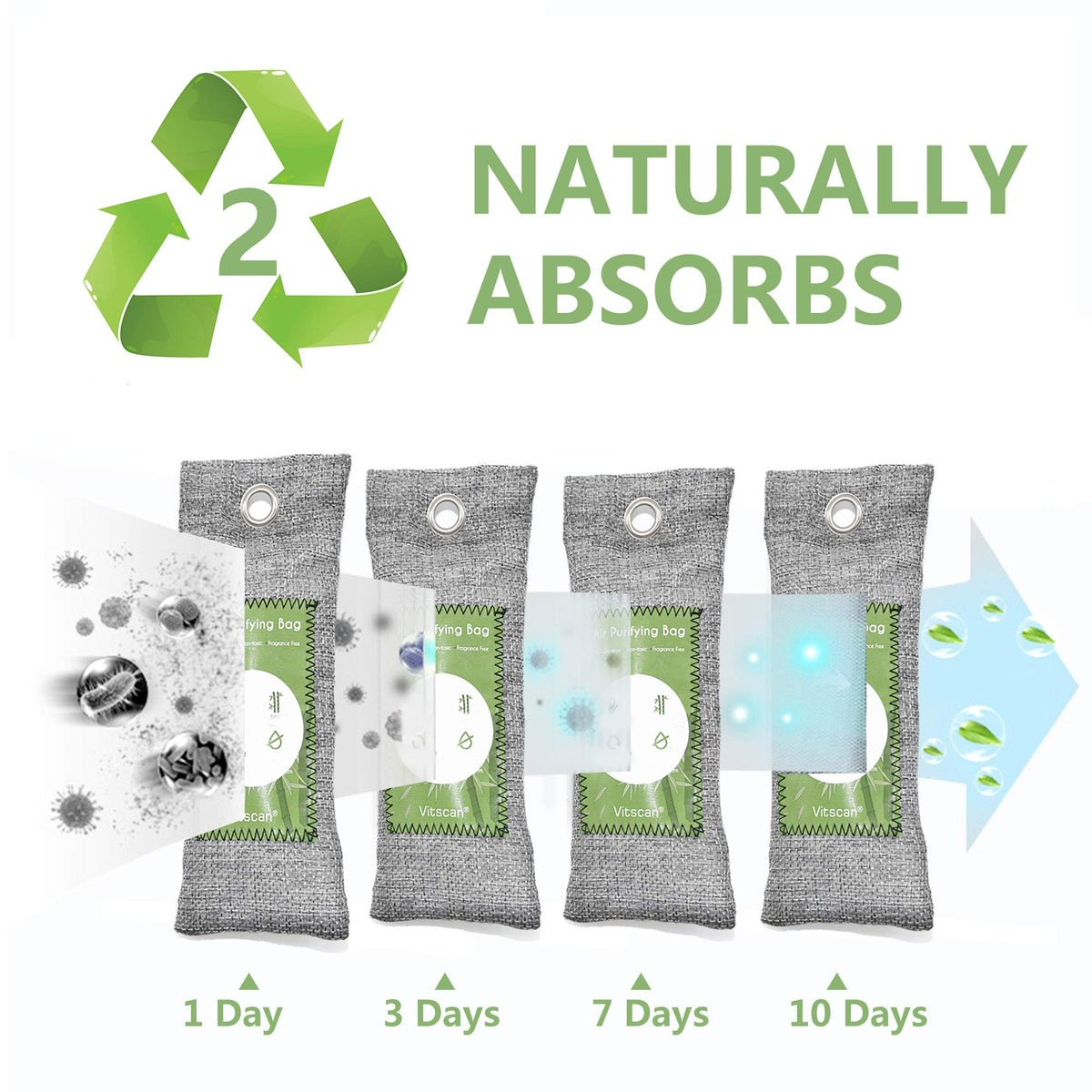 Bamboo Charcoal Air Purifying Bag (Small 16 Pack)