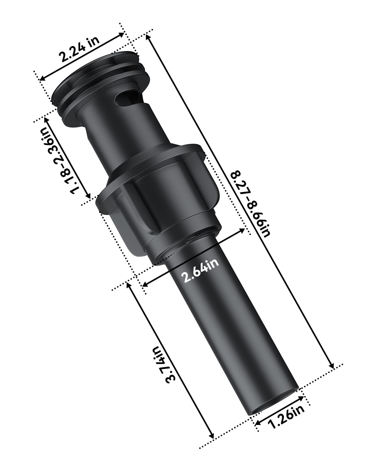 4 Inch Centerset Laundry Faucet (Matte Black)